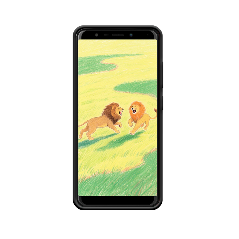 Herzliche Savanne: Löwen und Wiko VIEW GO Hülle – Bild 2