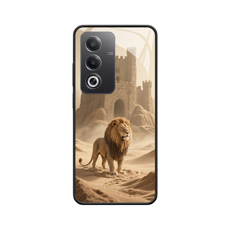 Der Löwe und OPPO A3 Pro 5G der Geist des Wüstenkönigs