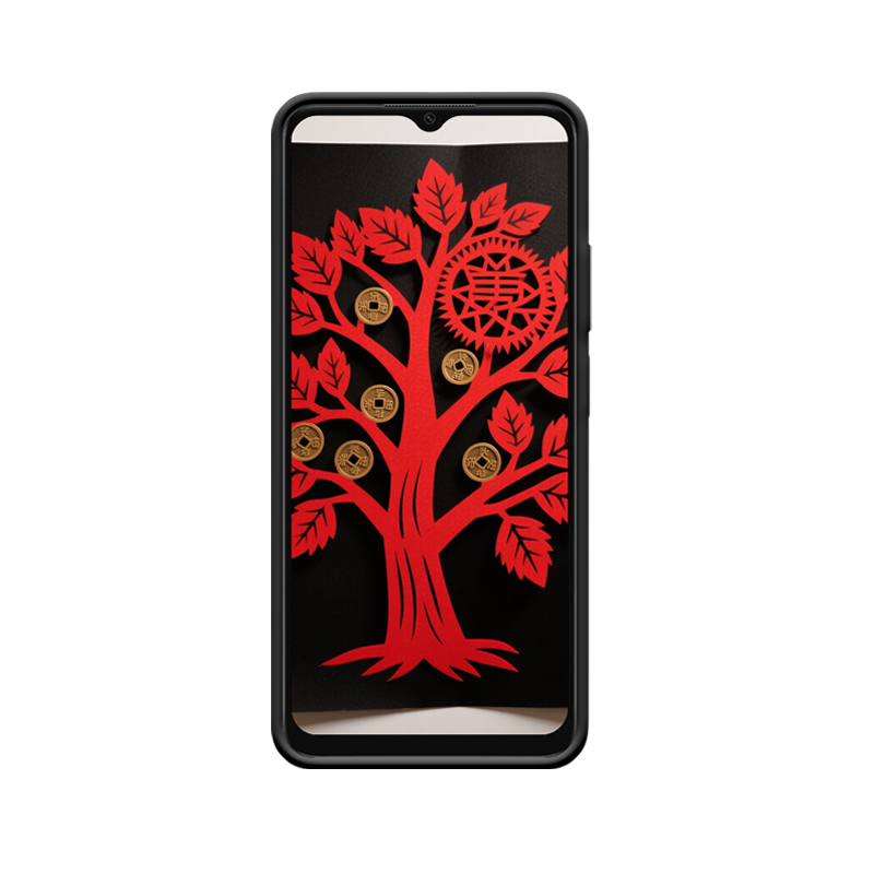 Festlicher Scherenschnitt Moneytree und die Bedeutung des Reichtums des OPPO A38 – Bild 2