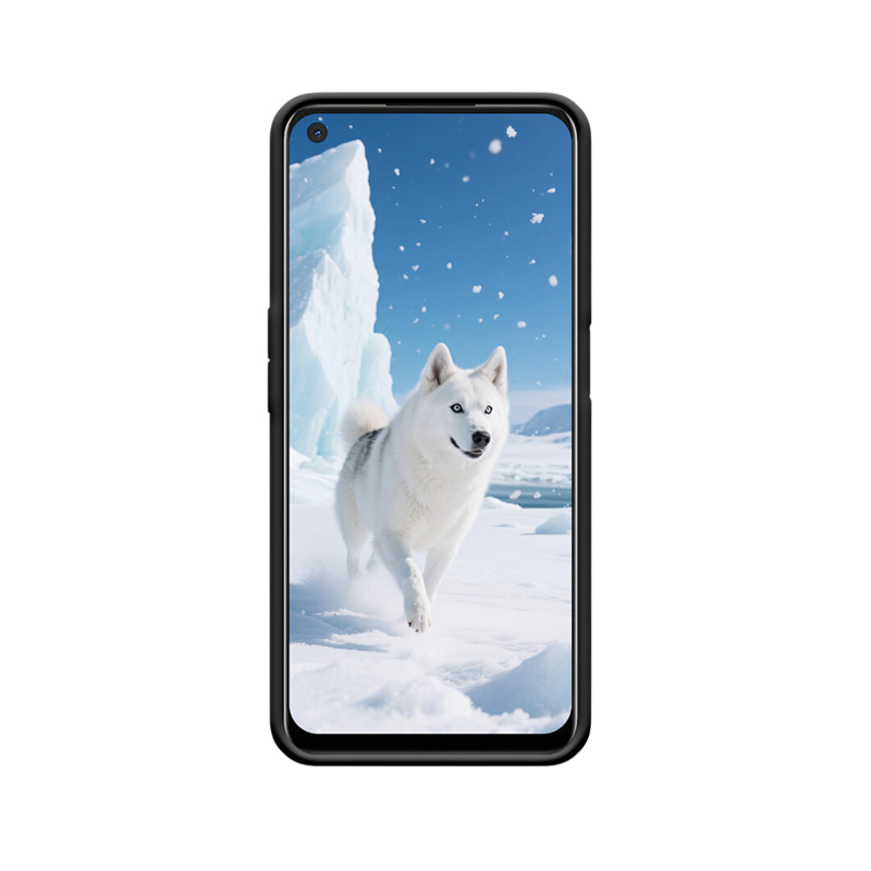 OPPO A52 Hülle mit einem Huskys der im Schnee läuft – Bild 2