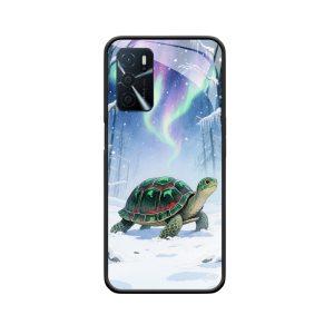 OPPO A54s Hülle mit einer Schildkröte im traumhaften Polarlicht