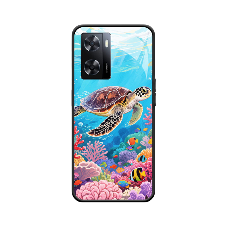OPPO A57 Hülle mit einer Schildkröte im traumhaften Unterwasserreich