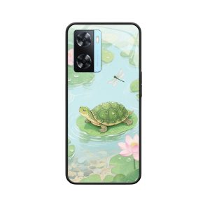 OPPO A57s Hülle mit einer entspannten Schildkröte im Sommerteich