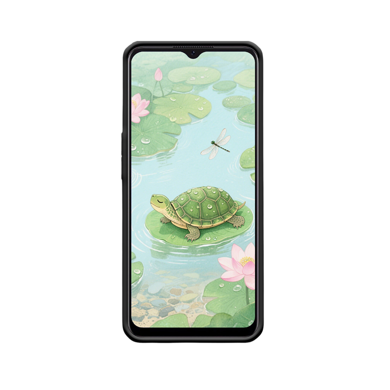 OPPO A57s Hülle mit einer entspannten Schildkröte im Sommerteich – Bild 2