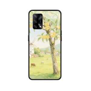Perfekte Kombination von Osmanthusblüten und OPPO A74 Hülle in einer ruhigen Landschaft
