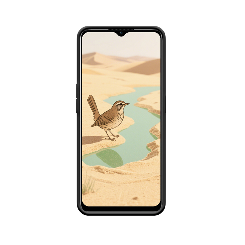 Lebendigkeit in der Wüste Die Harmonie von Drossel und OPPO A78 Hülle – Bild 2