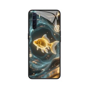 Traumhafte Goldfisch und OPPO A91 Hülle in mystischer Harmonie