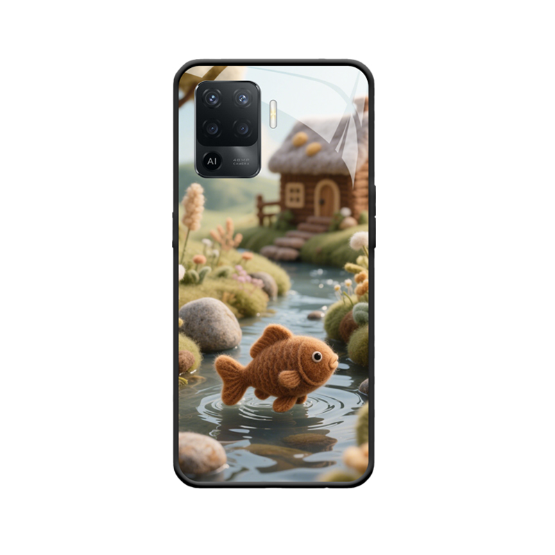 Märchenhafter Goldfisch und OPPO A94 Hülle in einer warmen Welt
