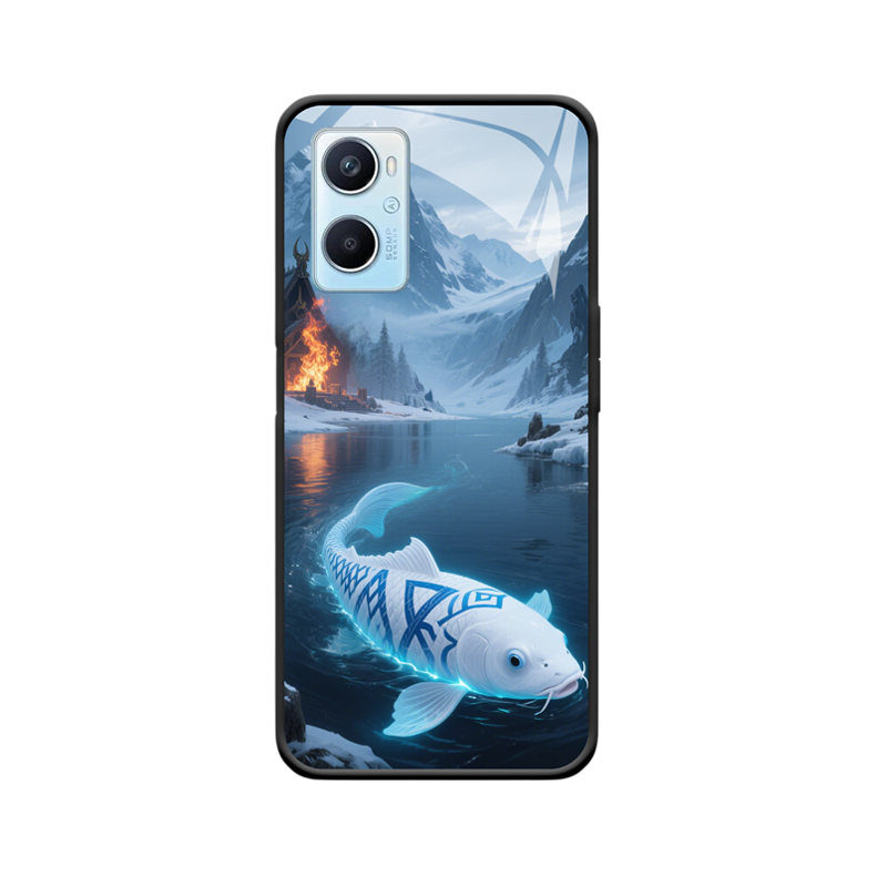 Mystischer Koi und OPPO A96 Hülle in winterlicher Vitalität