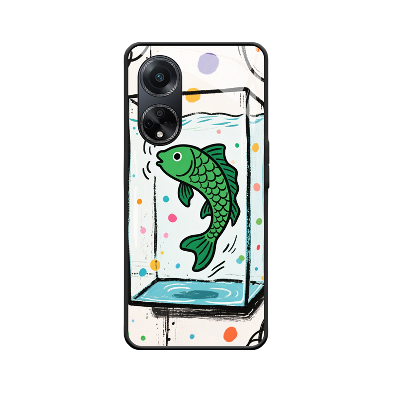 Verspielter Koi und OPPO A98 5G Hülle in lebendiger Harmonie