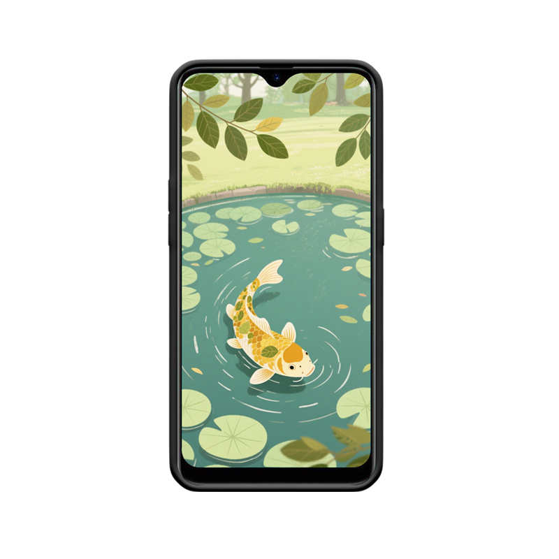 Koi im Sommergarten mit OPPO AX7 Hülle – Bild 2