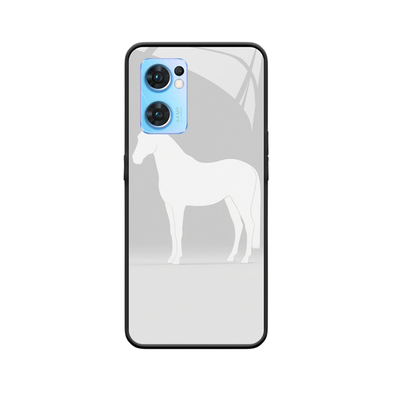 Elegantes weißes Pferd und die stille Schönheit der OPPO Find X5 Lite Hülle