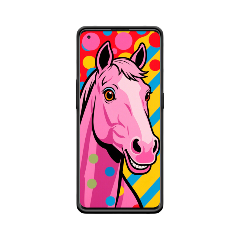 Fröhliches rosa Pferd und die lebhafte OPPO Find X5 Hülle – Bild 2