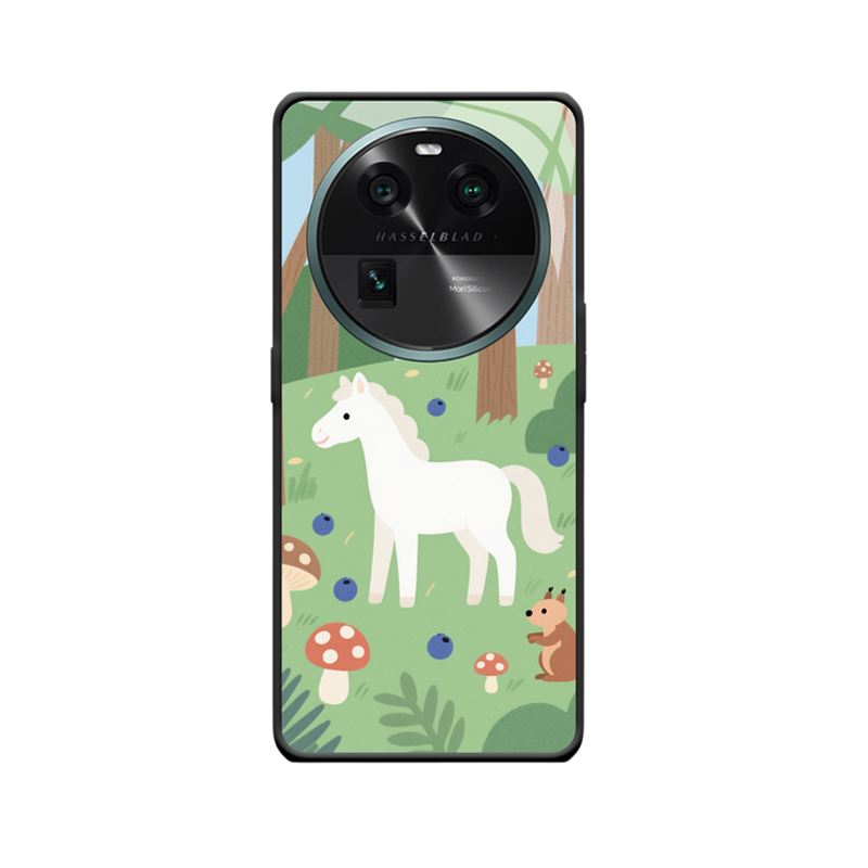 Weißes Fohlen und das Märchen des Waldes mit der OPPO Find X6 Hülle