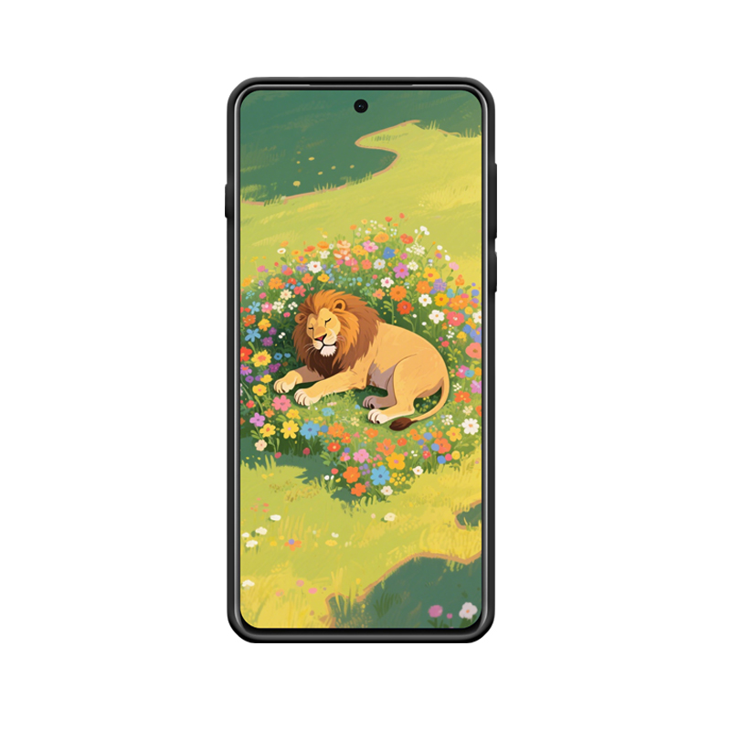 Der Löwe und OPPO Find X8 Pro Hülle die Ruhe im Blumenmeer – Bild 2