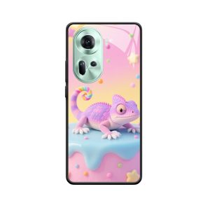 OPPO Reno11 5G Hülle: Bunte Lizard im Märchenlook