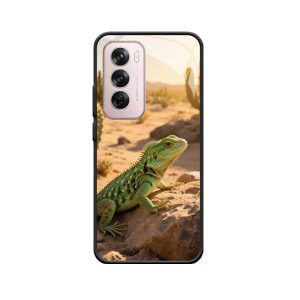 Die Eidechse und OPPO Reno12 Pro 5G Hülle der ruhige Wächter in der Wüste