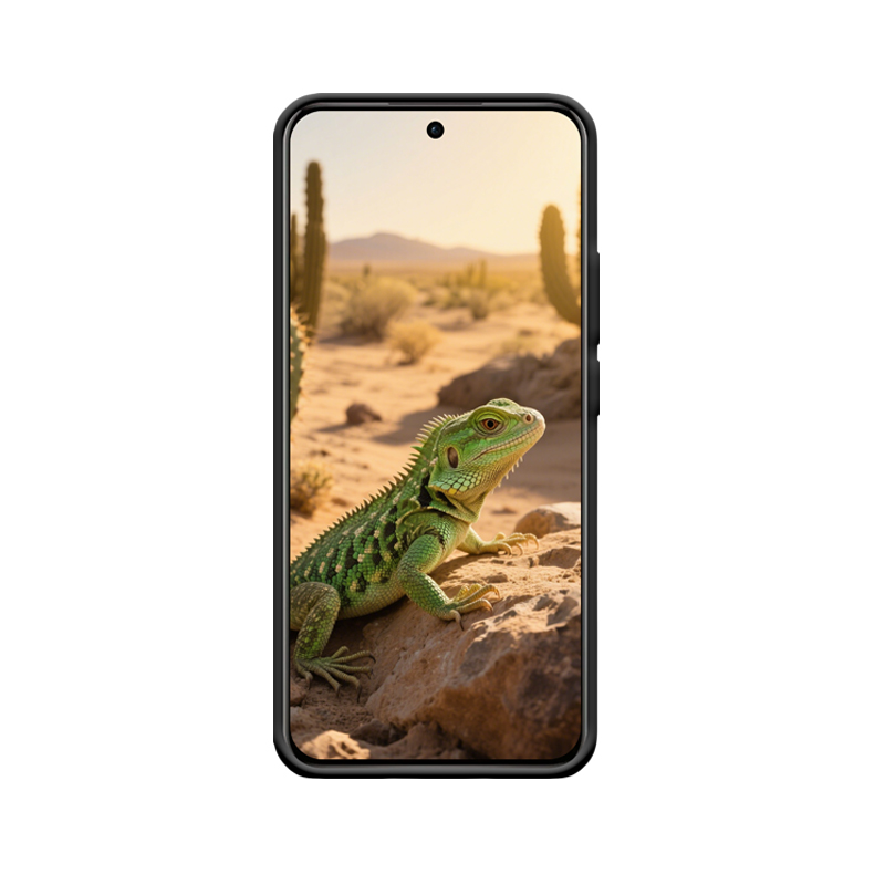 Die Eidechse und OPPO Reno12 Pro 5G Hülle der ruhige Wächter in der Wüste – Bild 2