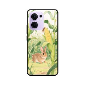 Der Hase und OPPO Reno13 F Hülle das Abenteuer im Maisfeld