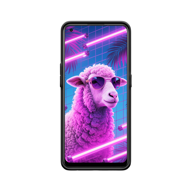 OPPO Reno8 T Hülle Trendiges Schaf mit Lila Sonnenbrille – Bild 2