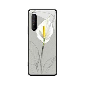 Die perfekte Verschmelzung von Spathiphyllum und Sony Xperia 1 II in frischer Eleganz
