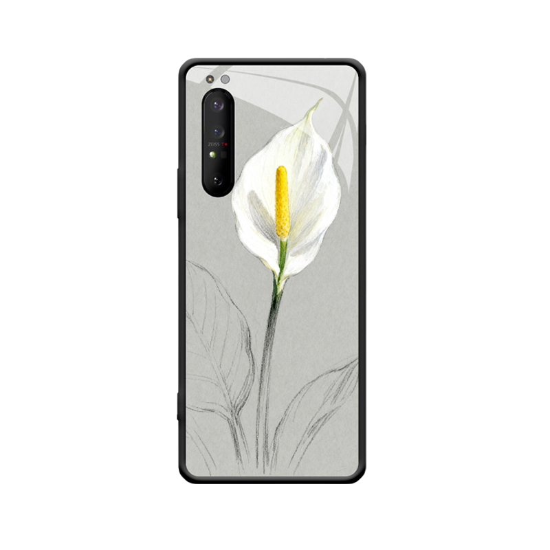 Die perfekte Verschmelzung von Spathiphyllum und Sony Xperia 1 II in frischer Eleganz
