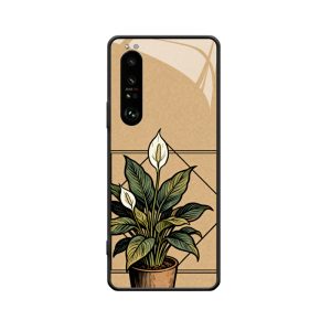 Die künstlerische Atmosphäre von Spathiphyllum und Sony Xperia 1 III in voller Blüte