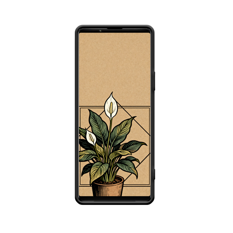 Die künstlerische Atmosphäre von Spathiphyllum und Sony Xperia 1 III in voller Blüte – Bild 2