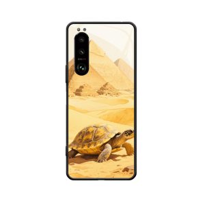 Die historische Verbindung von der Schildkröte und dem Sony Xperia 5 III in der Wüste