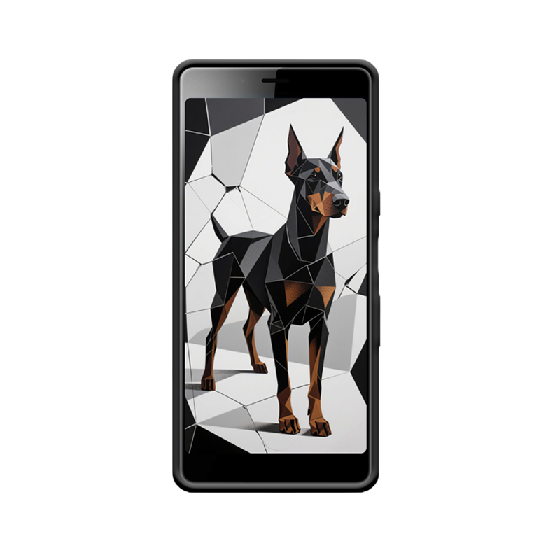 Der einzigartige Charme des Dobermanns und des Sony Xperia L3 im Low-Poly-Stil – Bild 2