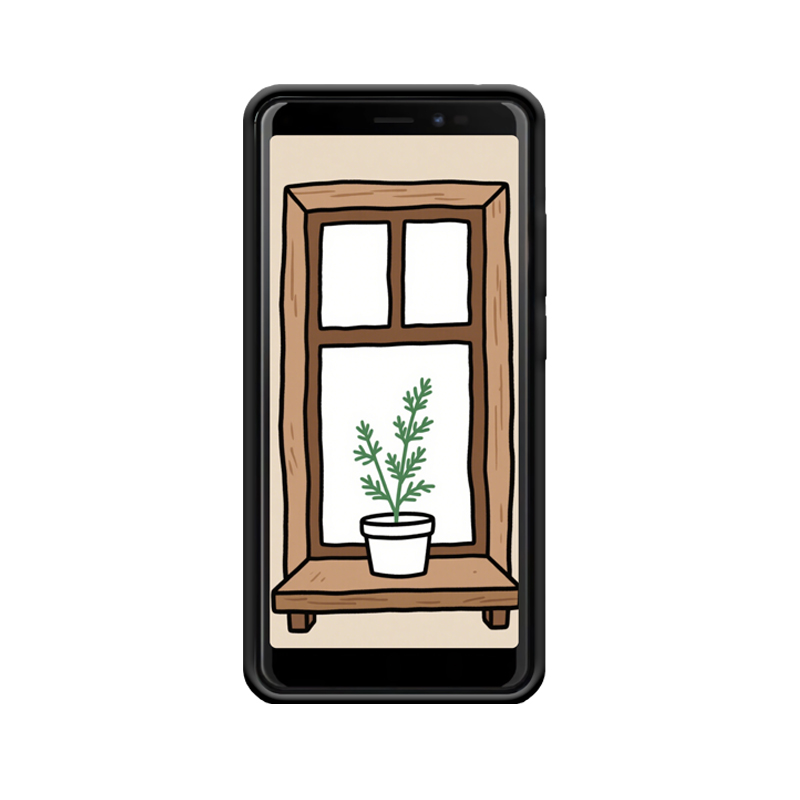 Wiko SUNNY3 PLUS Hülle auf dem Fensterbrett mit dem Duft der Beifuß – Bild 2