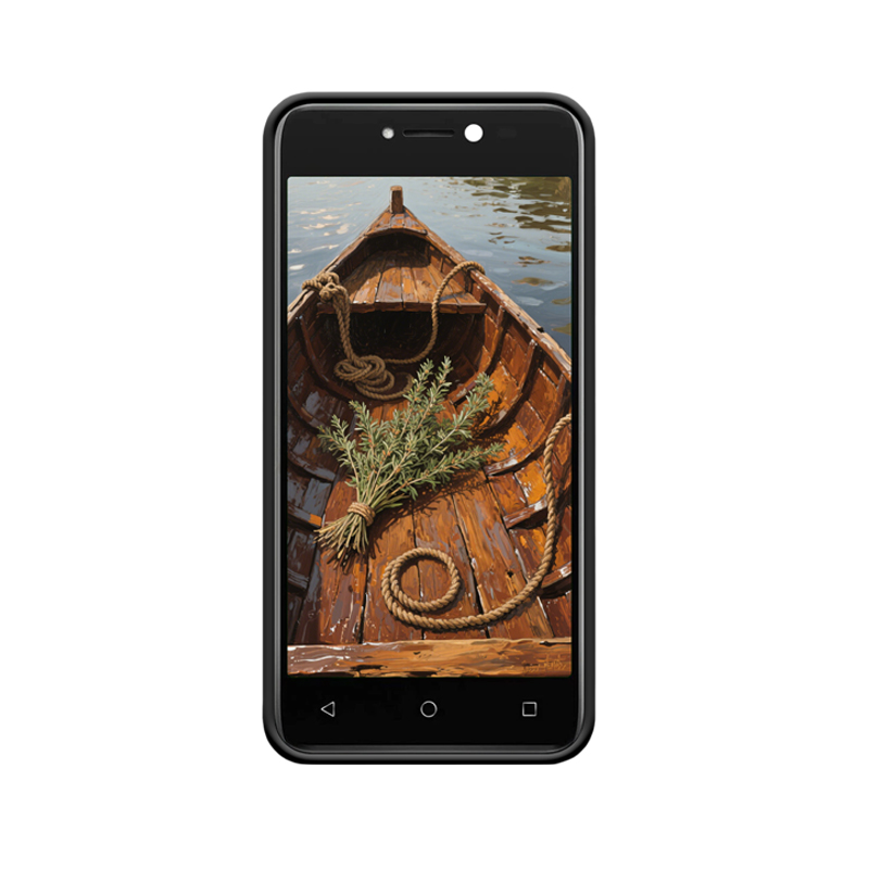 Wiko SUNNY4 Hülle auf dem alten Holzboot mit dem Duft der Beifuß – Bild 2